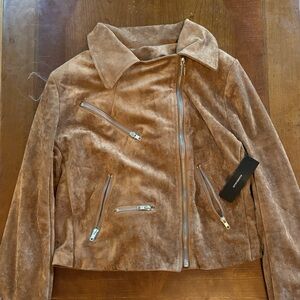 Suede Moto Jacket